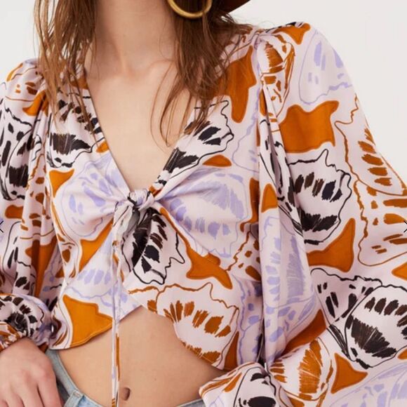 For Love & Lemons Esmeralda Crop Top - Picture 2 of 12